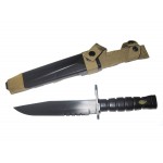 Нож тренировочный M10 для M16 (пластик/резина) с ножнами Tan